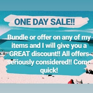 ONE DAY SALE!! BUNDLE OR OFFER ANY OF MY ITEMS!